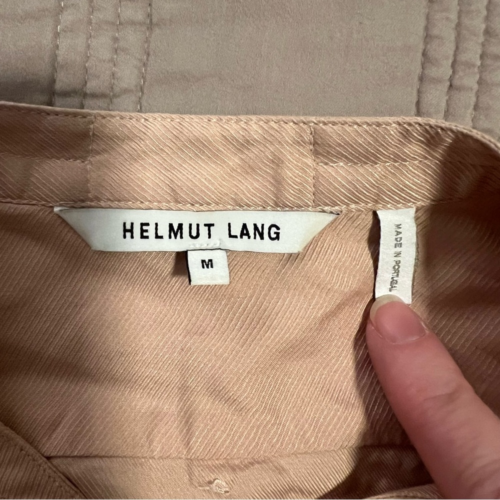 Helmut Lang Blush Tan button up Shirt - Picture 2 of 5
